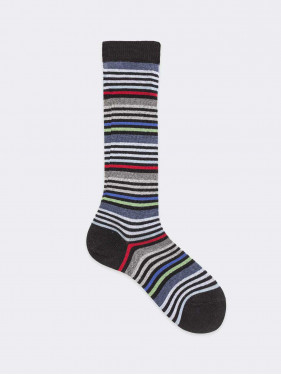 Multicolor Streaks pattern Kids Knee high socks