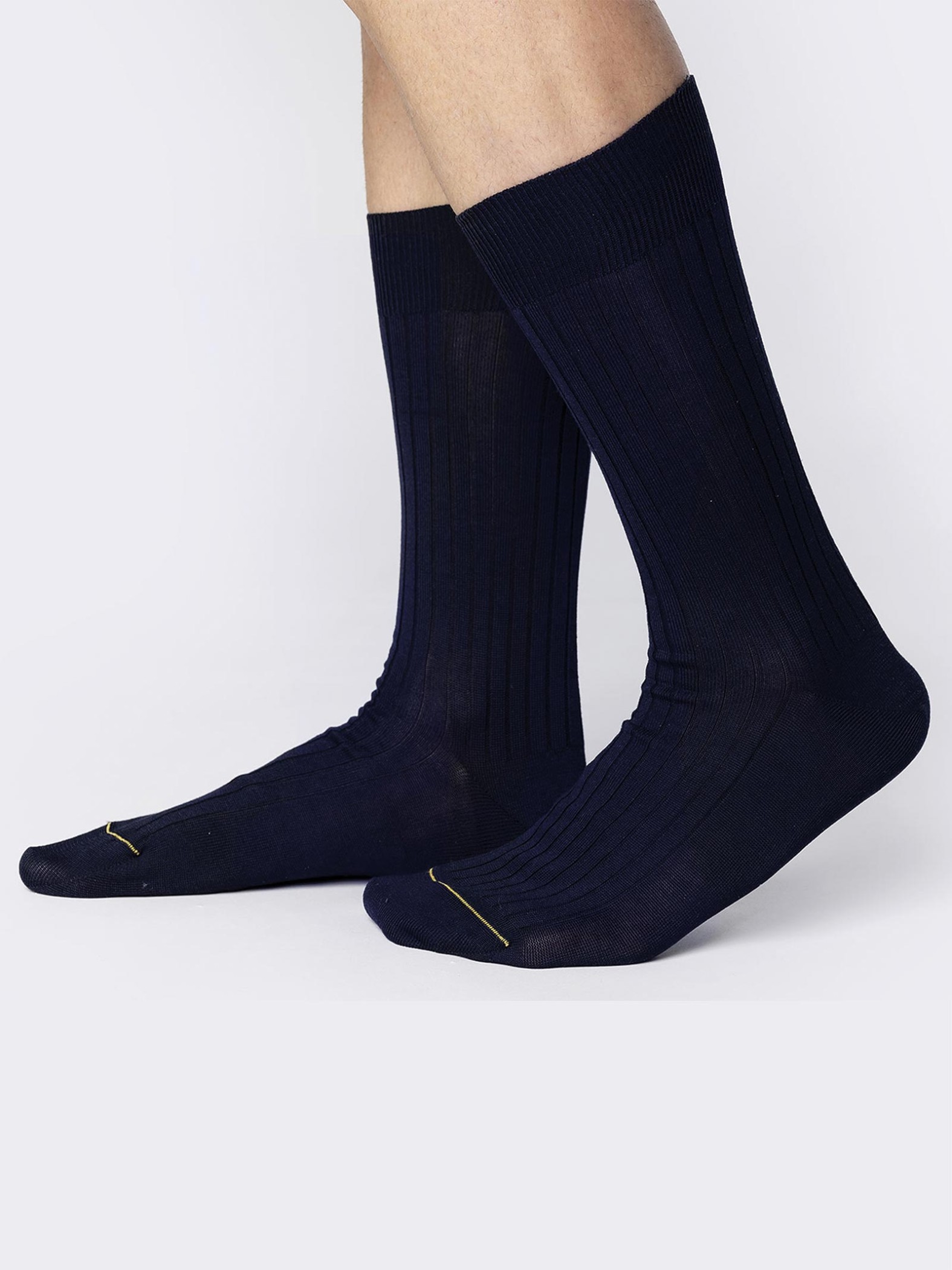 Kurze Socken in klassischer Rippstruktur, mittelschwere Baumwolle - verstärkte Spitze - Made in Italy