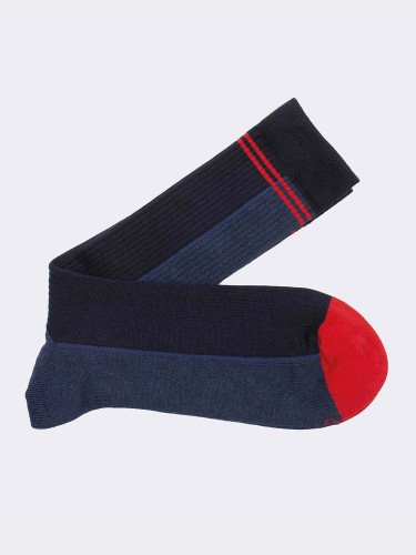 Boston men's socks with colored toe