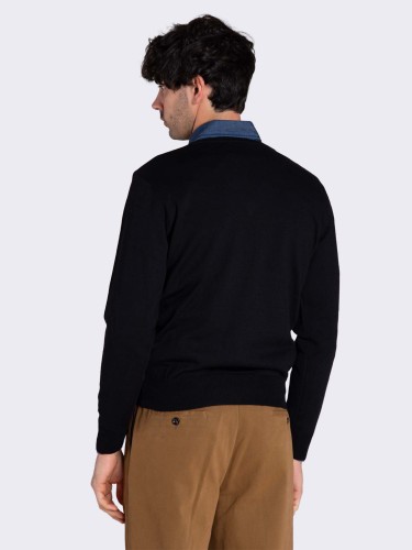 Men's V-neck jumper 100% Merino Wool