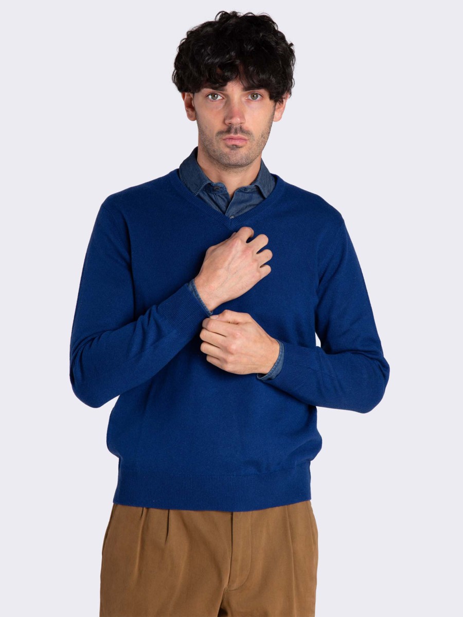 Men’s V-neck sweater 100% Cashmere