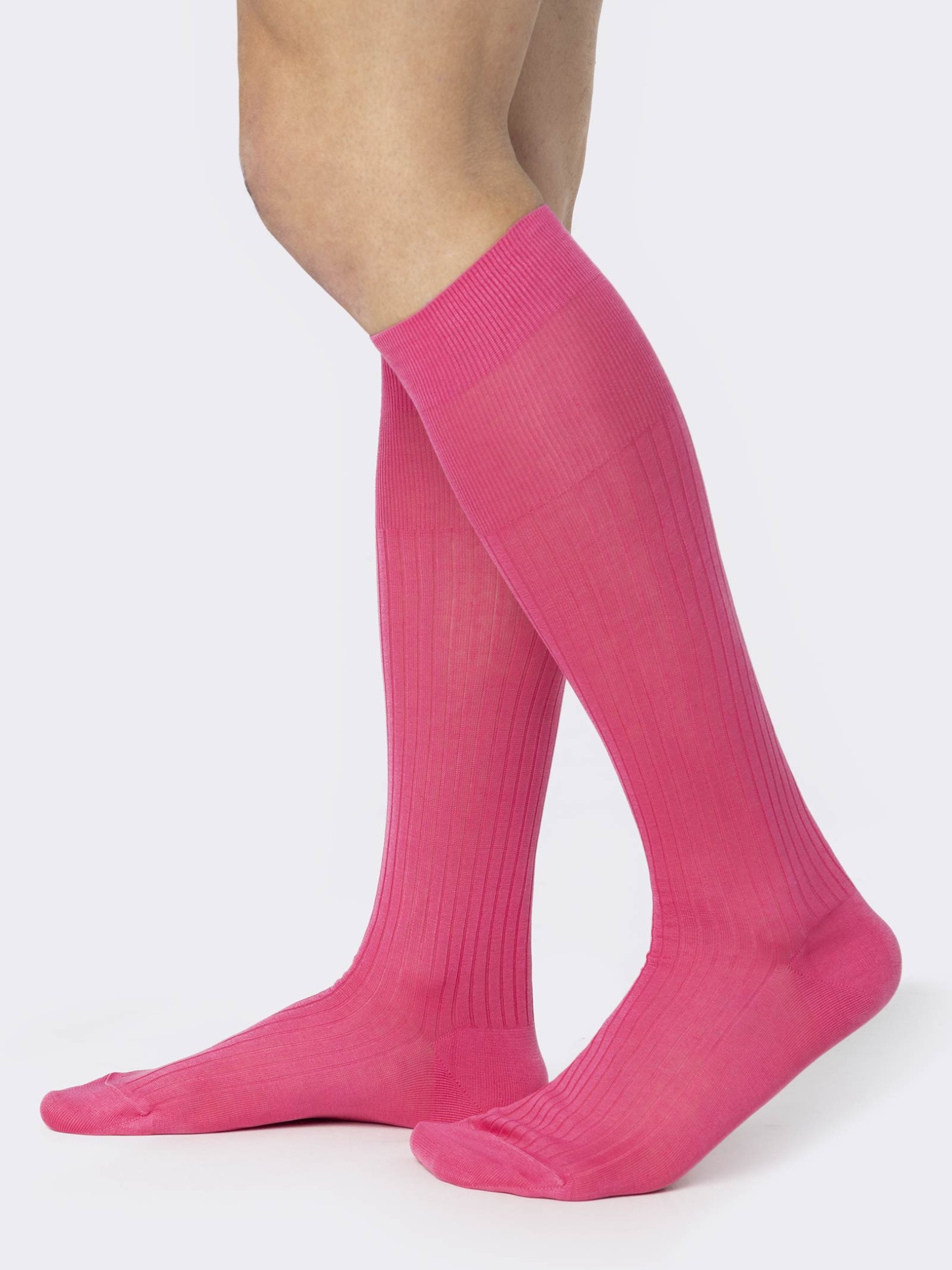 100% Fil d'Écosse cotton lisle Knee high socks - Made in Italy