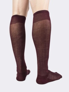 Plain chiffon 100% Cotton Lisle socks - Made in Italy