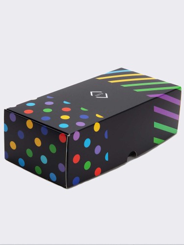 Gift box 3 pairs of short polka dot patterned socks for men - Gift idea Made in Italy