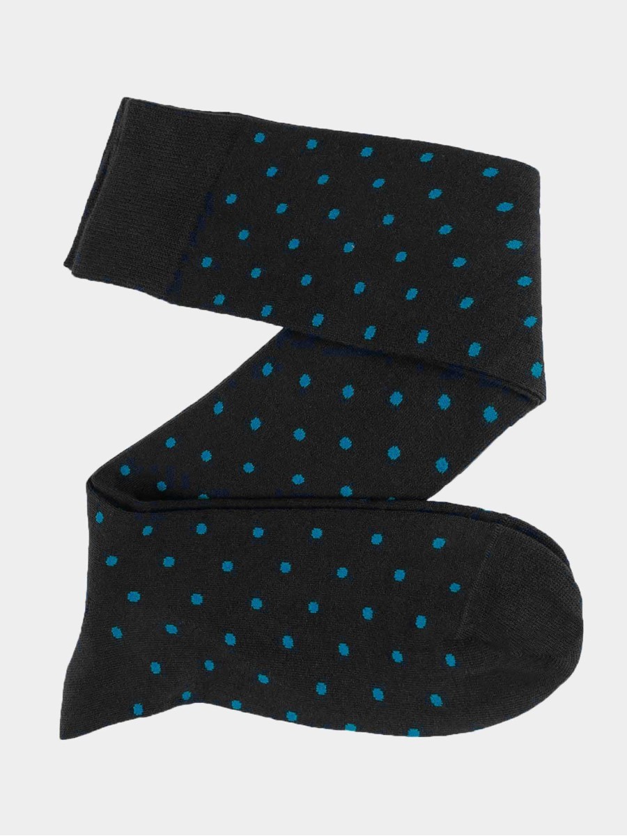 Lange Socken mit Polka-Dot-Muster aus kühler Baumwolle