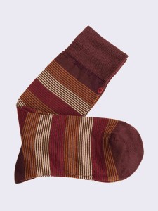 Men's striped short socks in 3 colours in warm cotton