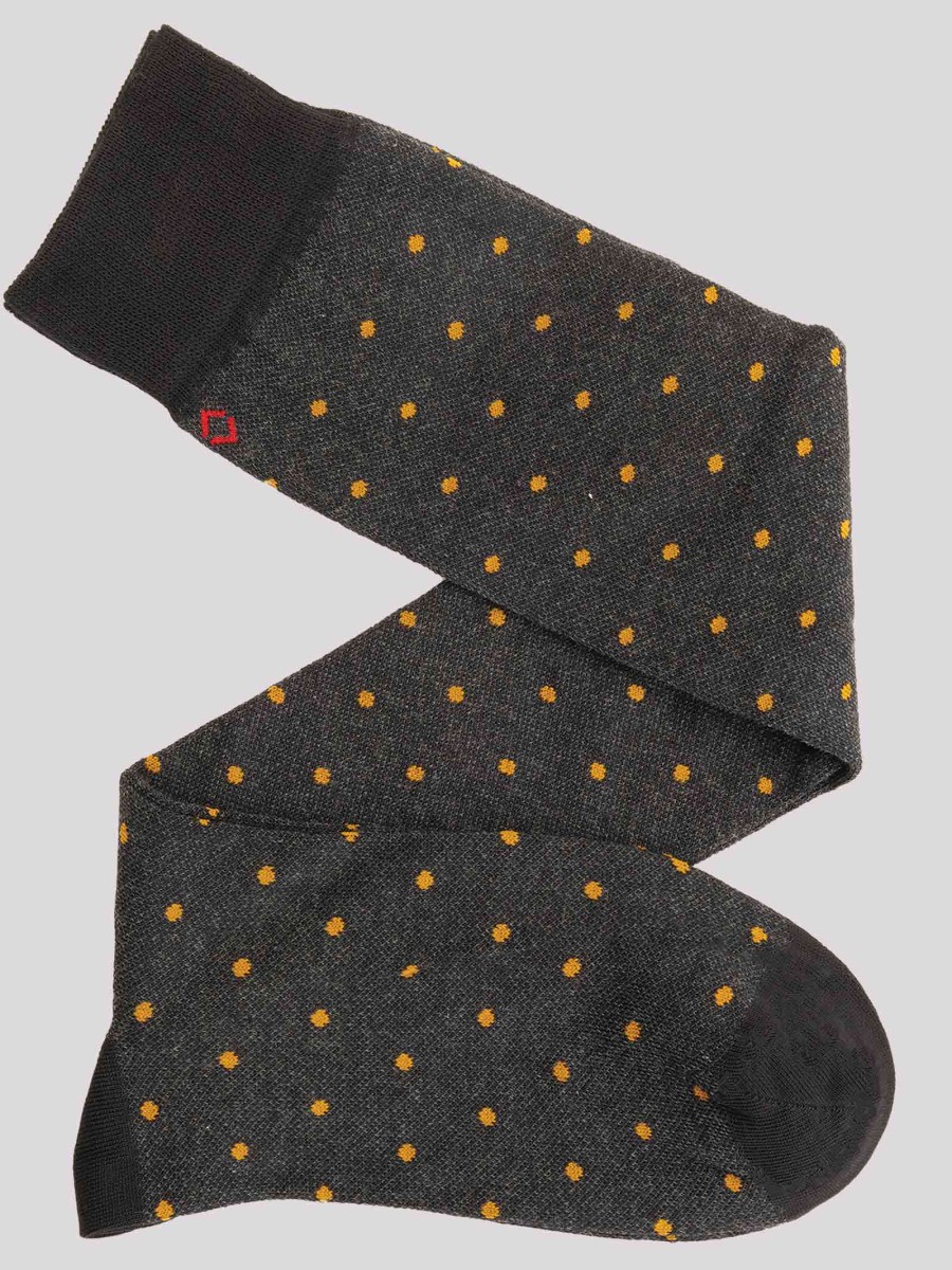Lange Socken mit einfarbigem Tupfenmuster für Herren aus warmer Baumwolle