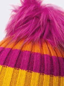 Warme Baumwolle mit Muster und farbigem Pon-Pon für Damen
