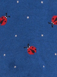 Men's crew socks with ladybird pattern and microdots in fresh cotton - Made in Italy