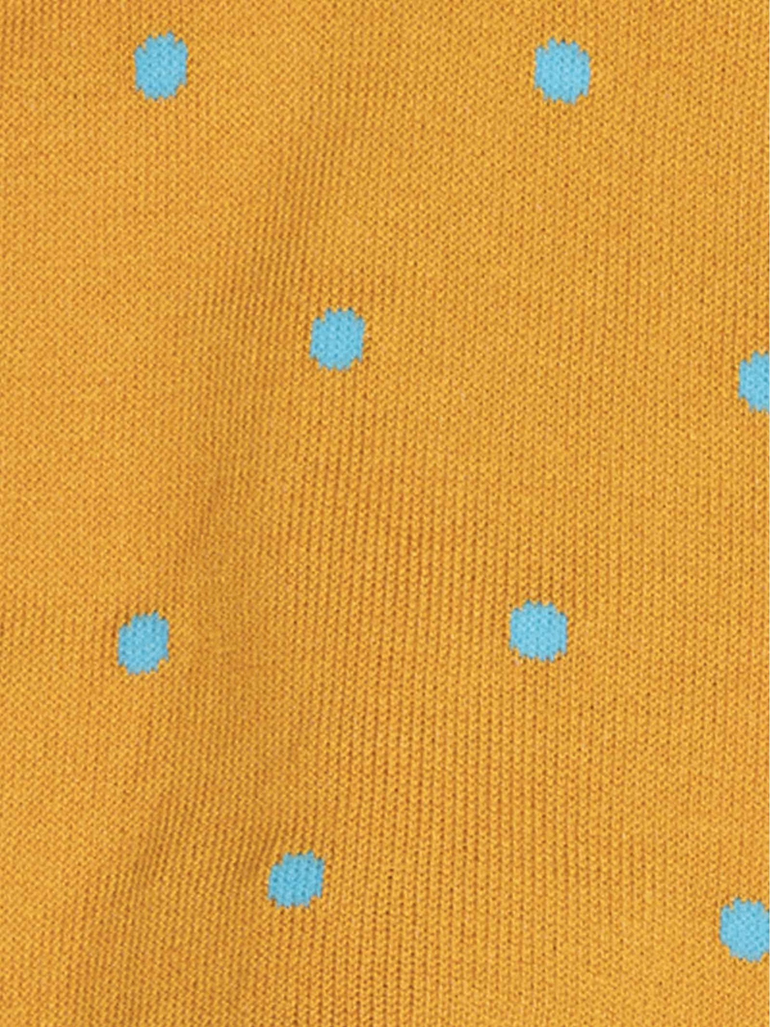 Einfarbige Socken mit Polka-Dot-Muster für Herren aus frischer Baumwolle - Made in Italy