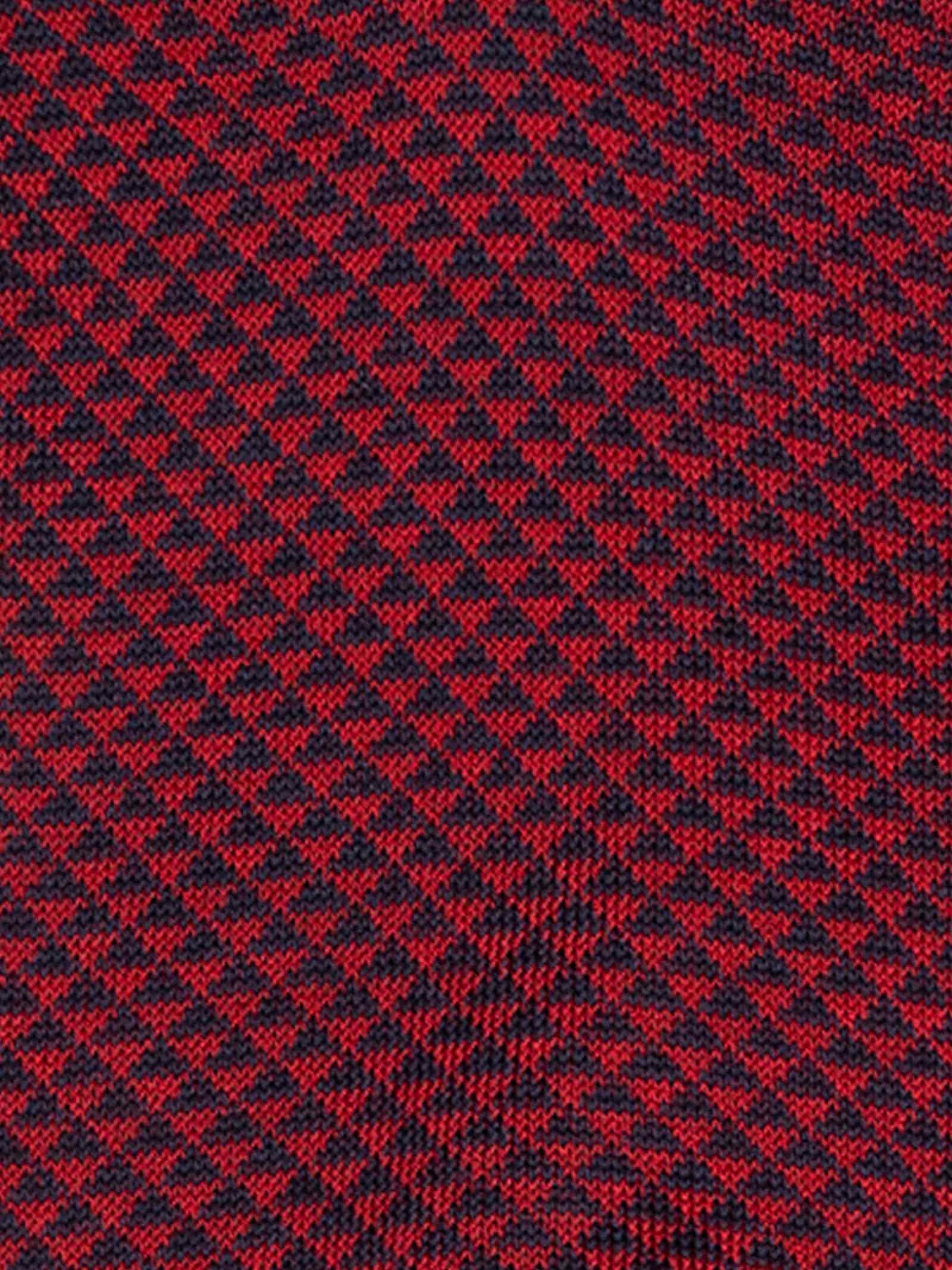 Herrensocken im Oxford-Muster mit Dreiecken aus frischer Baumwolle - Made in Italy