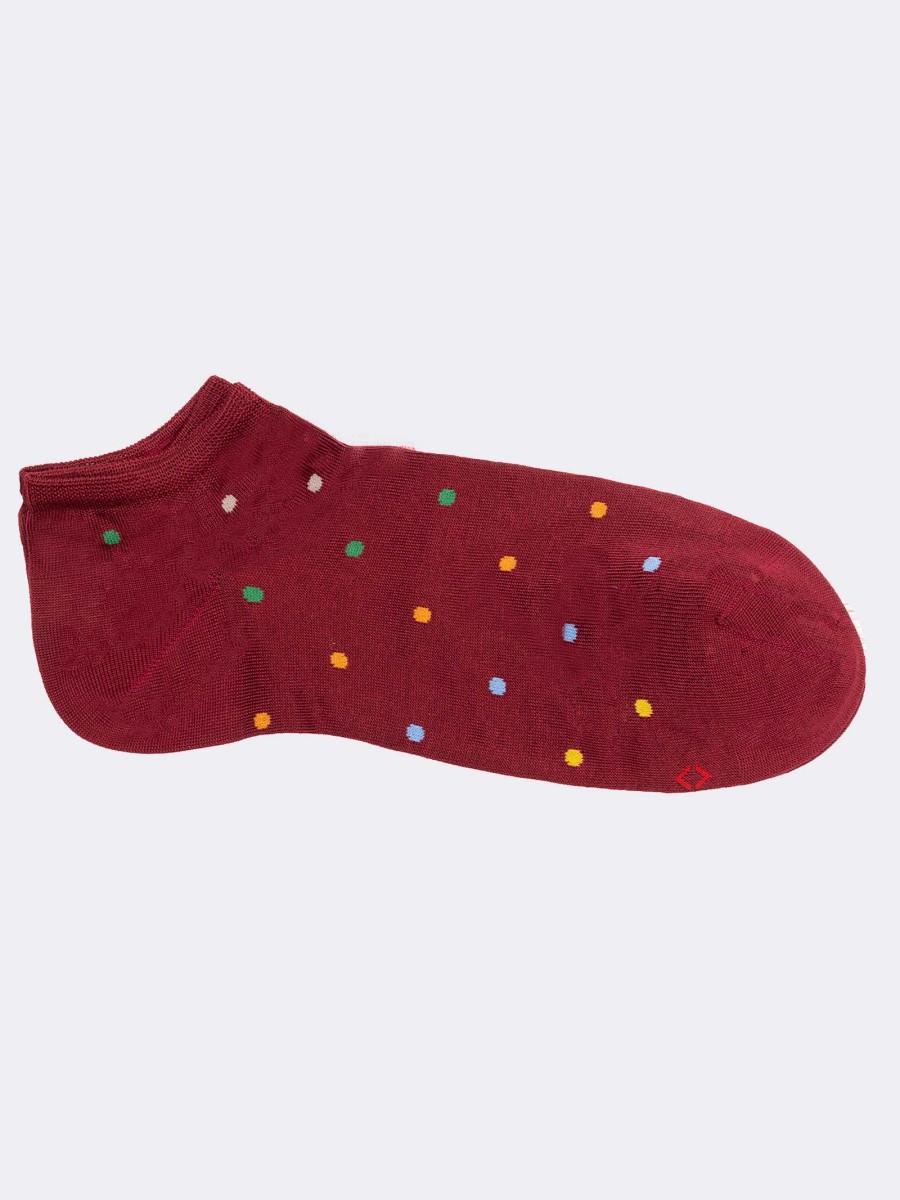 Men's multicoloured polka dot patterned in fresh cotton - Made in Italy