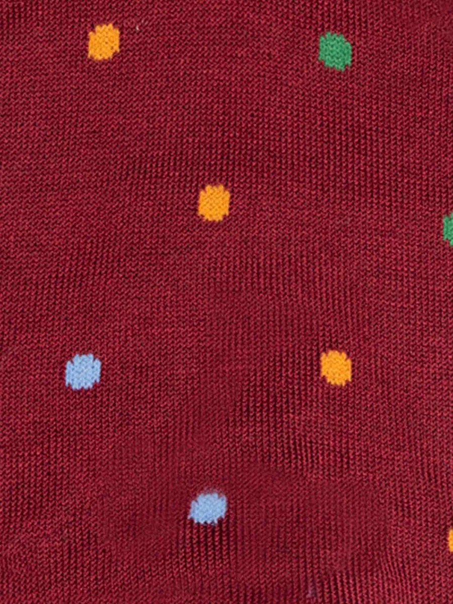 Mehrfarbig gepunktetes Herrenhemd aus frischer Baumwolle - Made in Italy