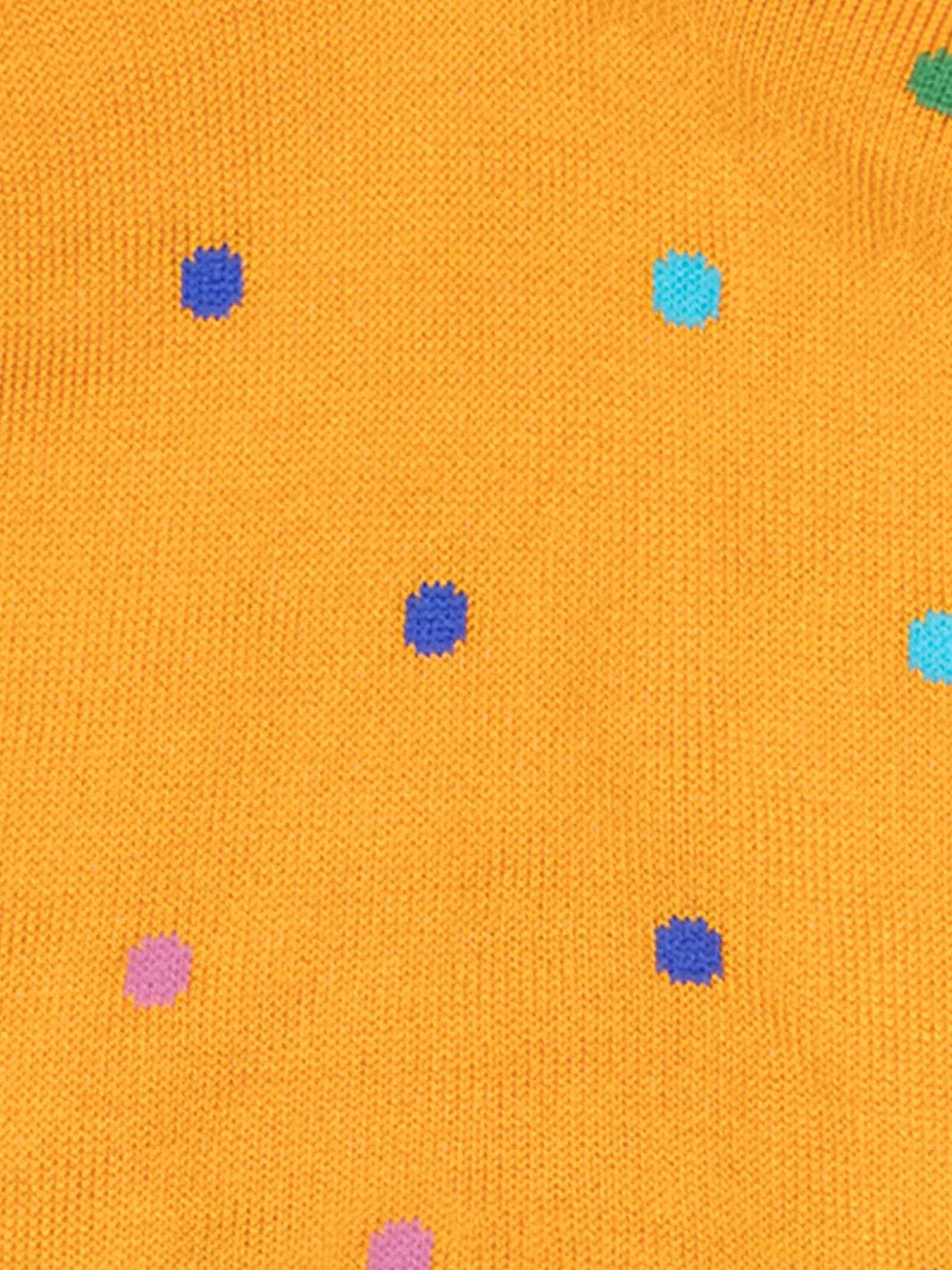 Mehrfarbig gepunktetes Herrenhemd aus frischer Baumwolle - Made in Italy