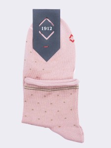 Kurze Socken mit Nadelkissenmuster aus frischer Baumwolle für Damen - Made in Italy