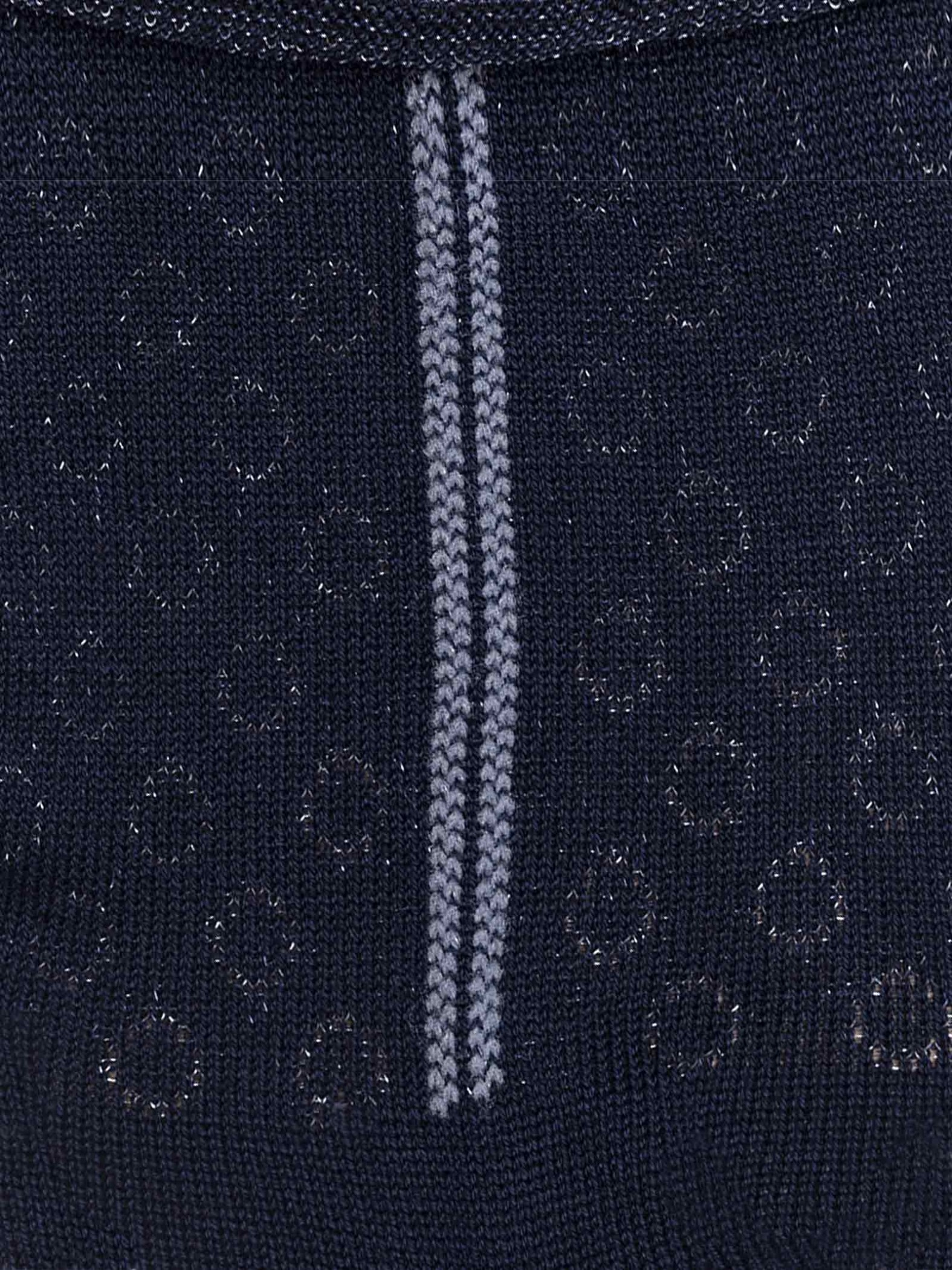 Kurze oval gemusterte Damensocken mit Nadelstreifen aus frischer Baumwolle - Made in Italy