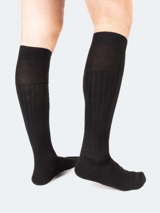 Stretch wool Knee high socks - Made in Italy