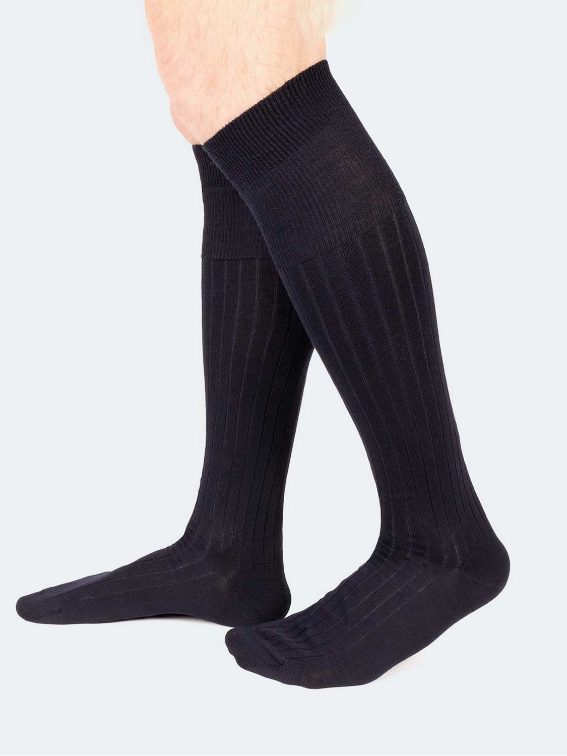 Stretch wool Knee high socks - Made in Italy