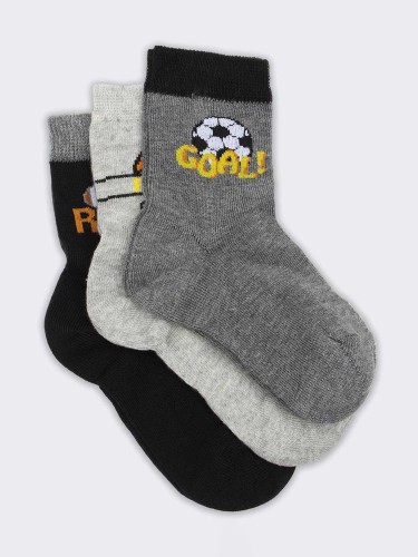 Trio of children's short sport socks in Warm Cotton