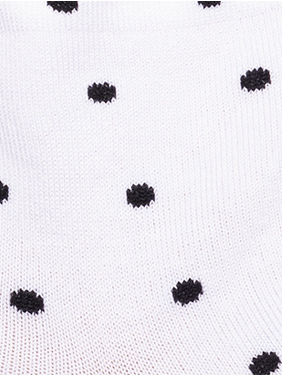 Kurze Socken mit Tupfenmuster aus frischer Baumwolle für Damen - Made in Italy