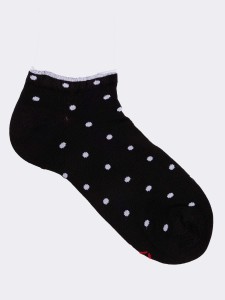 Polka dot patterned women's trainers in cool cotton - Made in Italy
