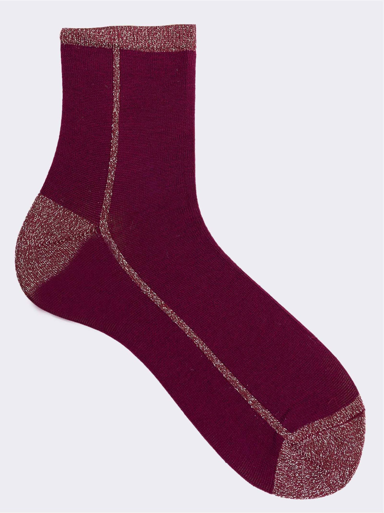 Crew lurex patterned socks