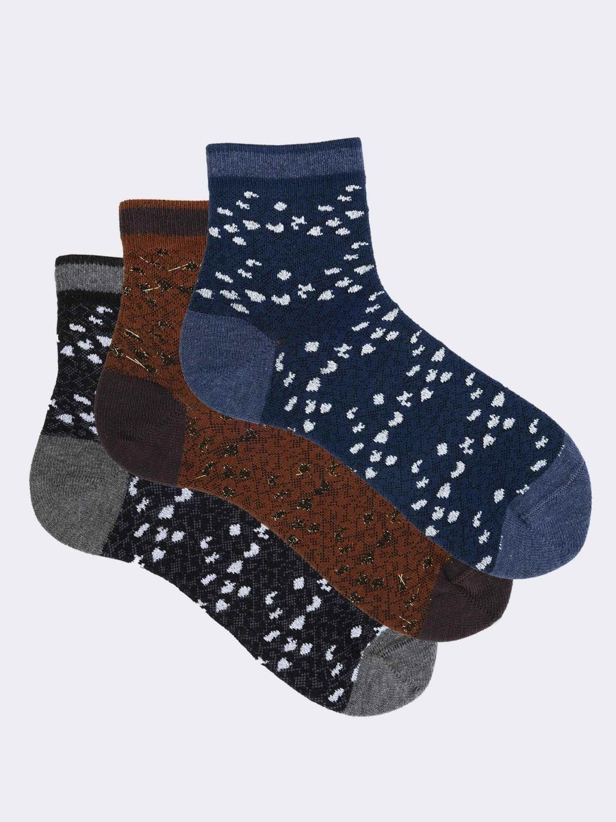 Set of women's animal patterned socks in warm cotton