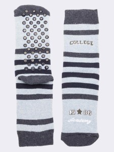 College-patterned junior calf socks