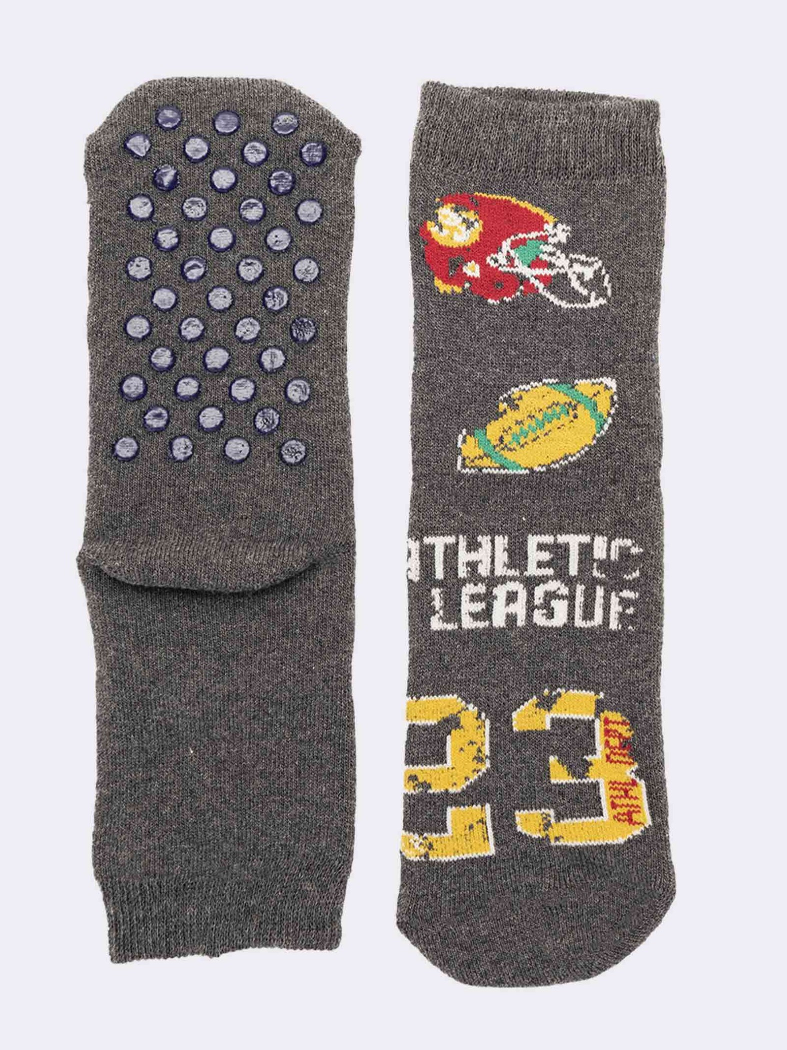 American Football patterned junior calf socks