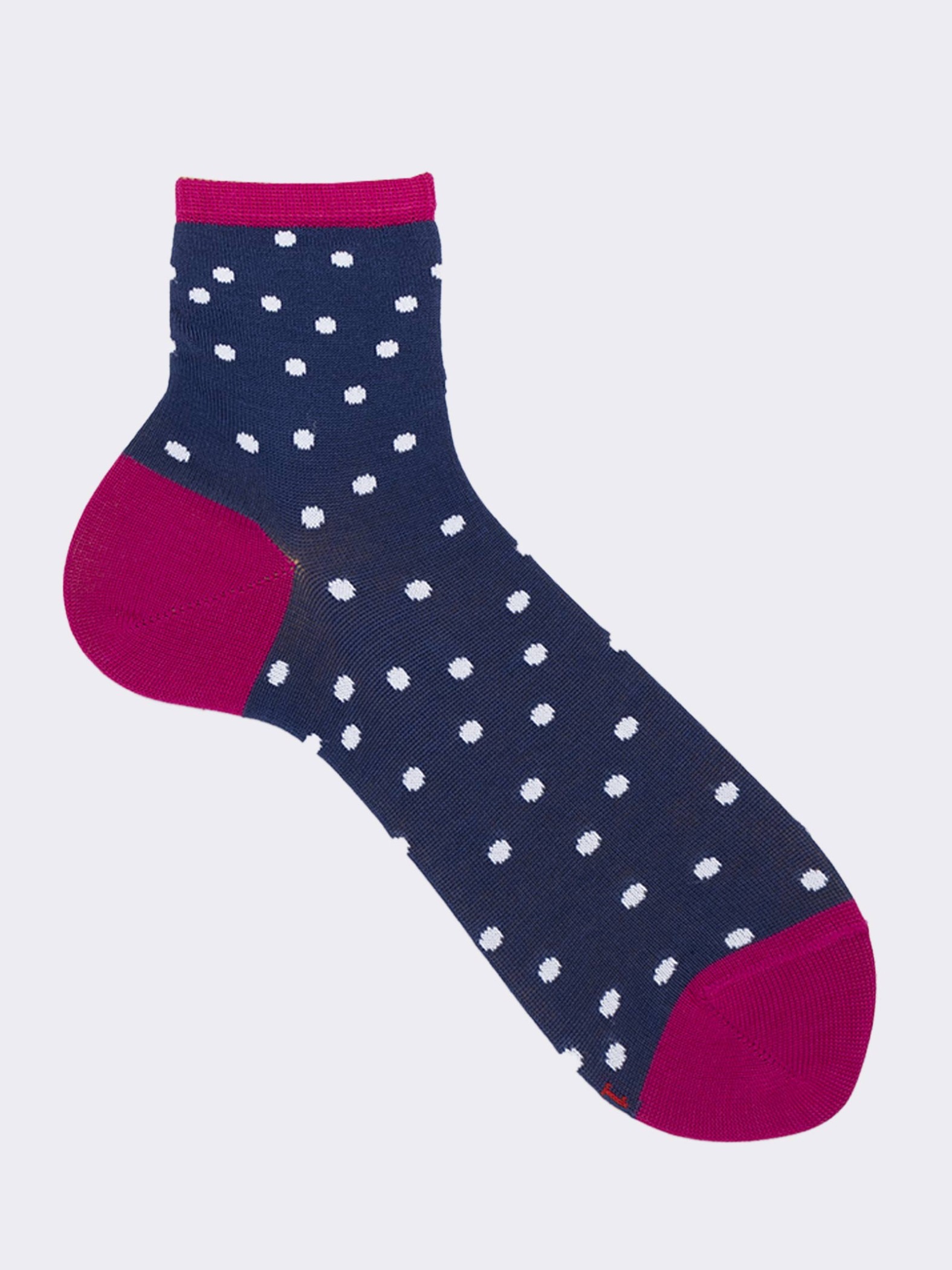 Small Polka Dot Patterned Short Socks