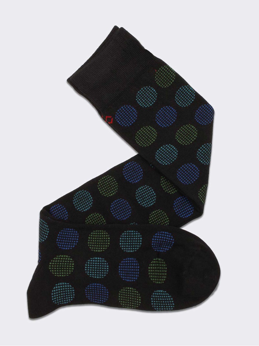 Knee high socks, polka dot pattern. Warm cotton