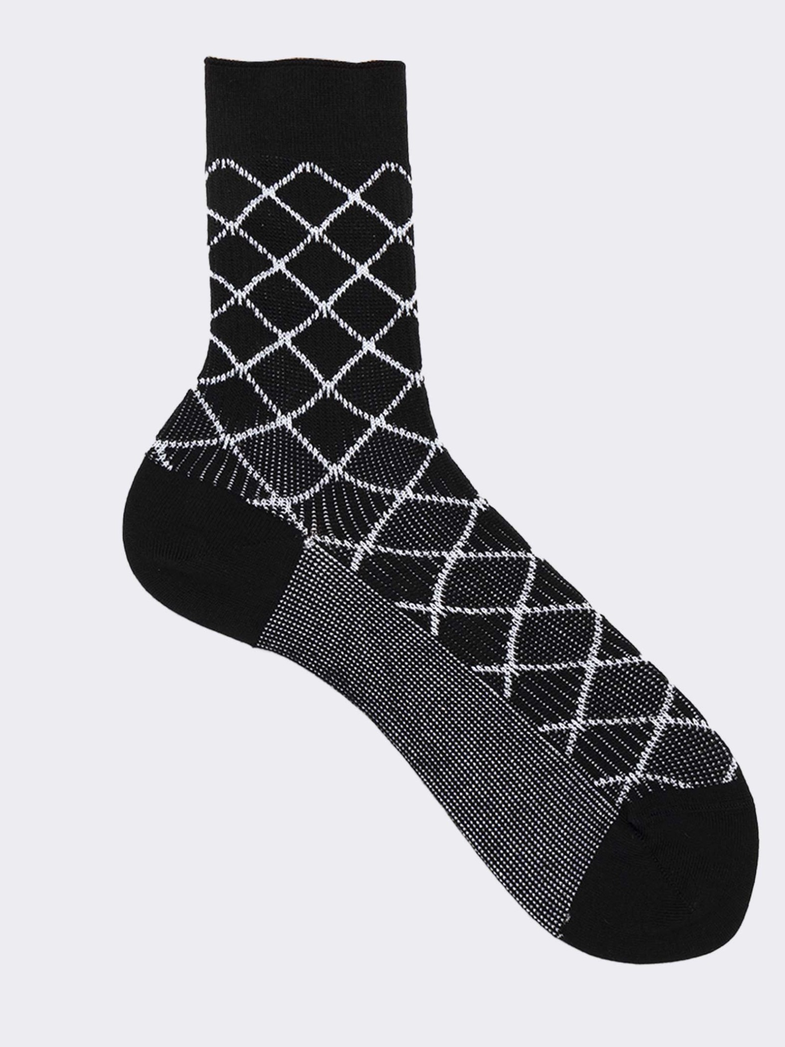 Kurze Socken mit Lurex-Muster für Frauen