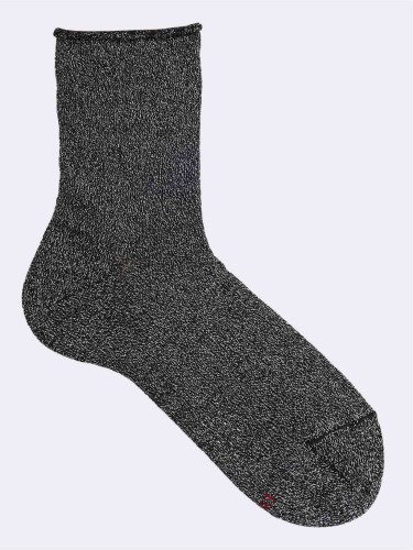 Laser-cut Lurex short socks