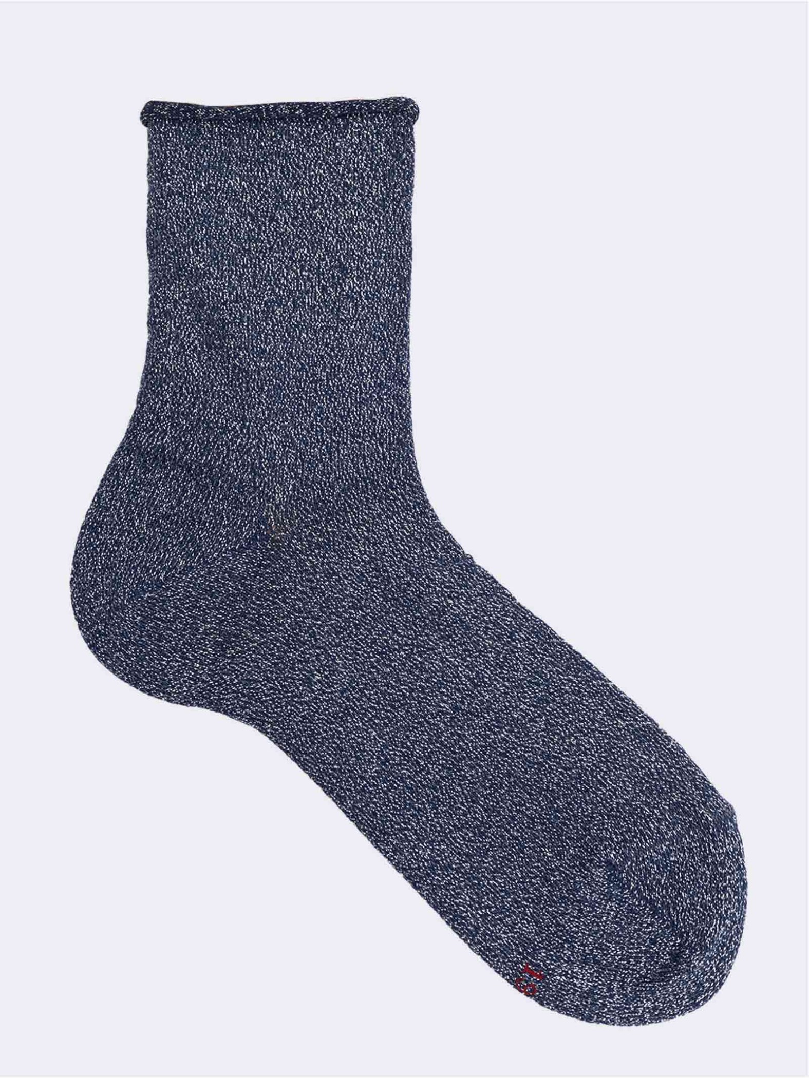 Laser-cut Lurex short socks