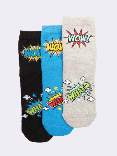 Trio of comic strip fantasy socks