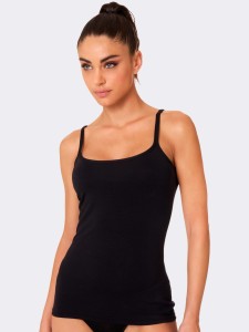 Silk and Modal Tank Top with Thin Straps - Elegance and Comfort