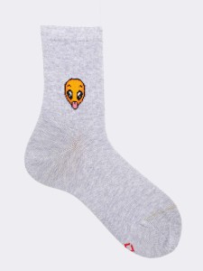 Kurze Socken für Jungen mit Alien-Muster aus kühler Baumwolle