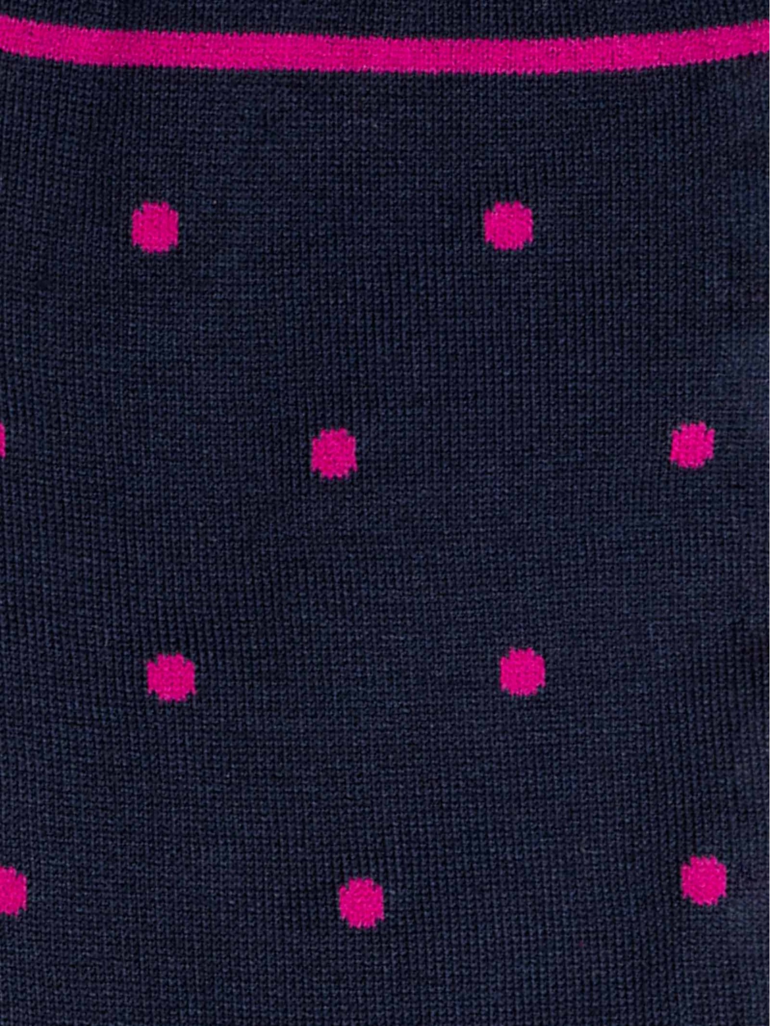 Men's polka dot patterned long socks in fresh cotton