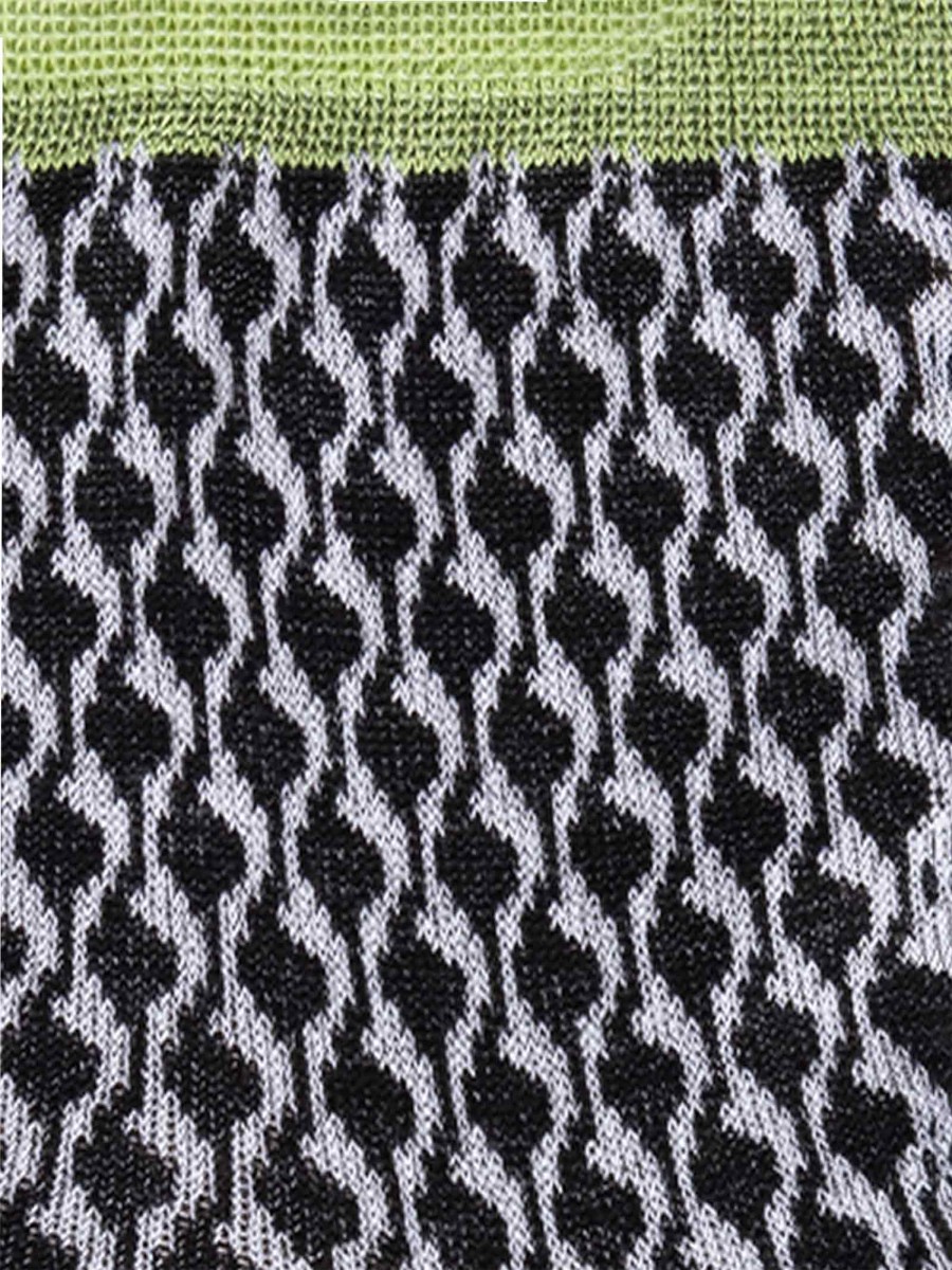 Women's teardrop patterned short socks with lurex detail - Made in Italy