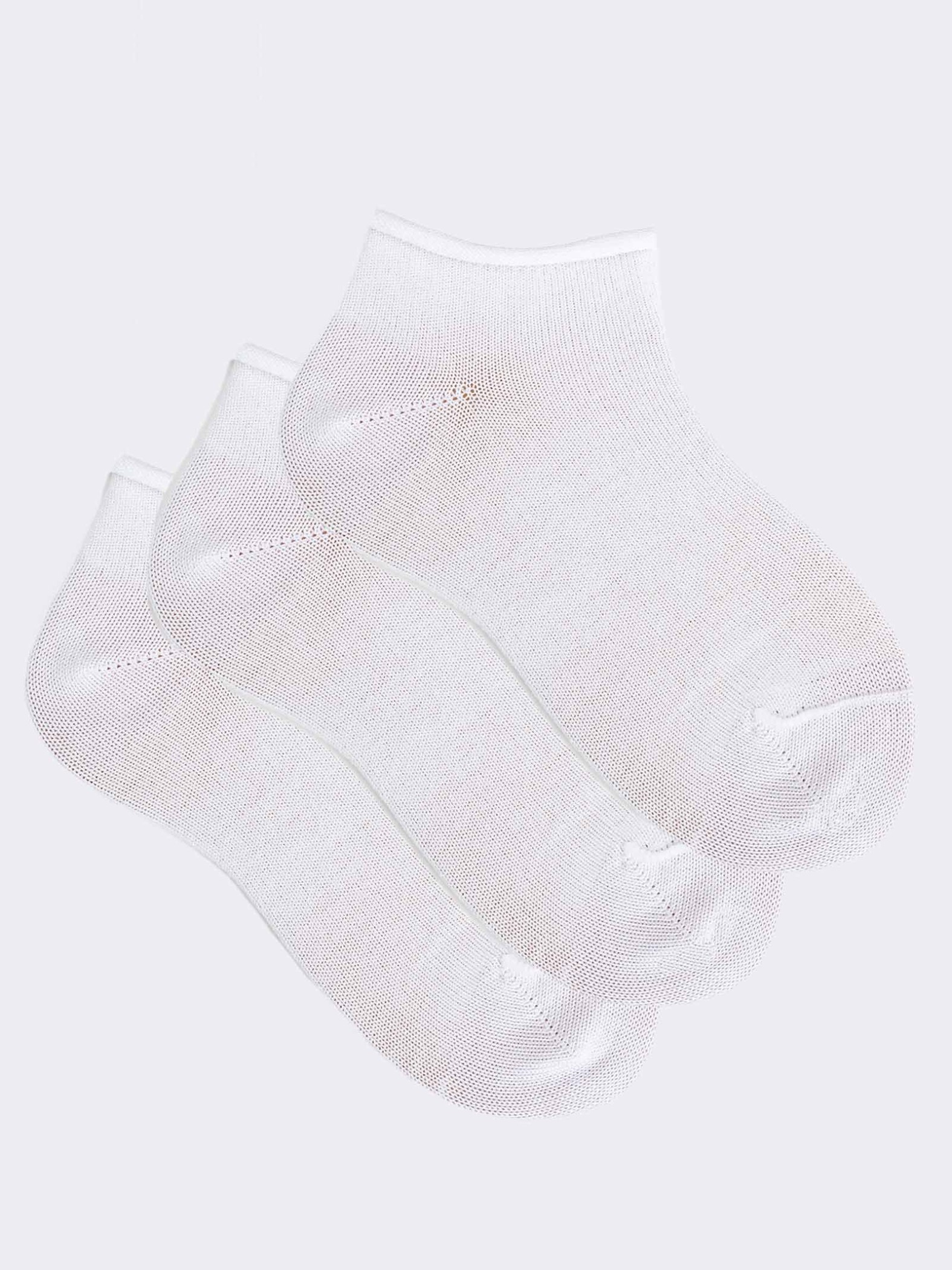 3 Pairs Newborn Baby Socks in Fresh Cotton Made in Italy - Cuff Cut - 0-3 Years