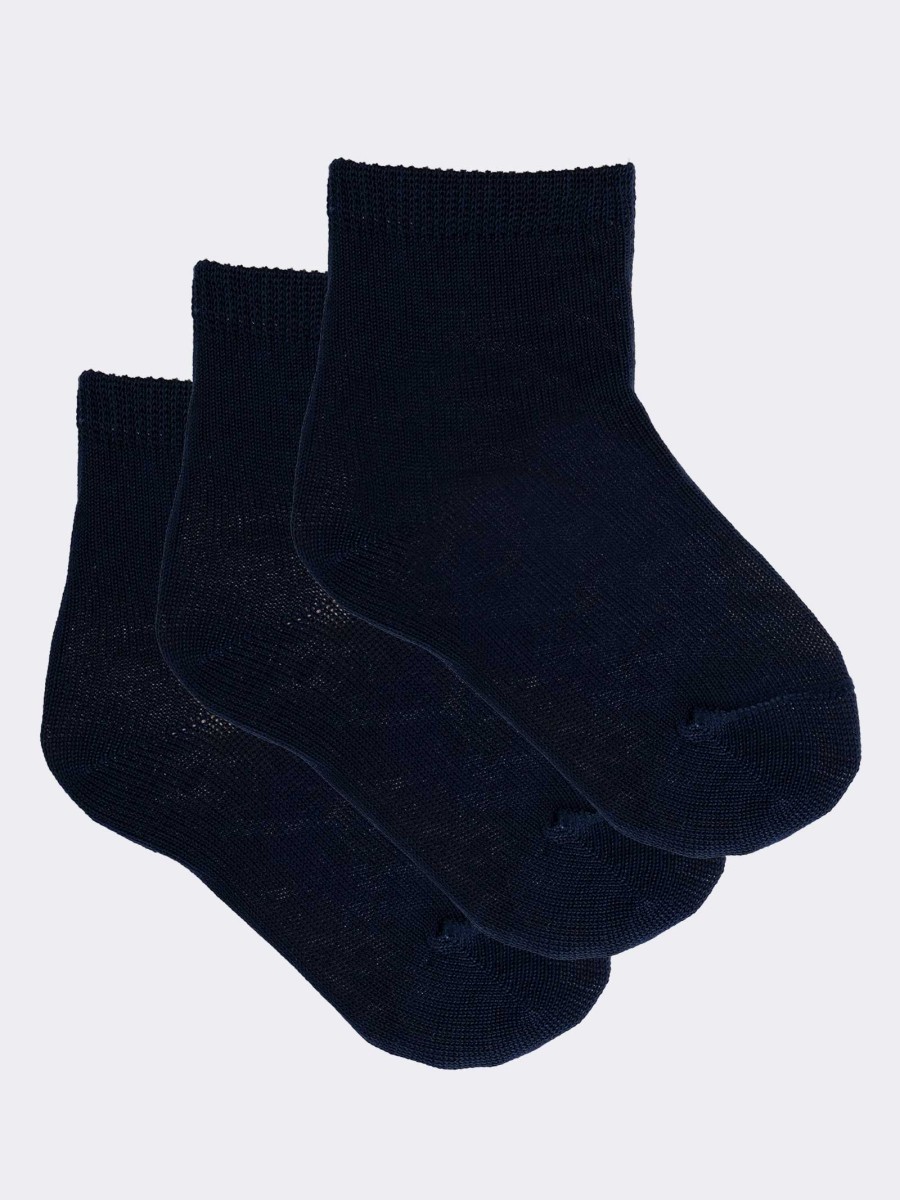 Einfarbige kurze Socken - Made in Italy