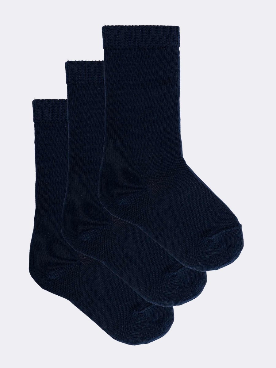 Unifarbene lange Socken mit Gummizug - Made in Italy