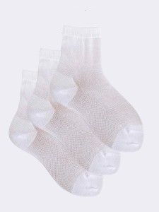 3 Pairs Short Children's Socks Solid Colour - Fresh Cotton