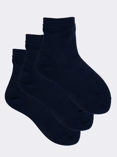 3 Pairs Short Children's Socks Solid Colour - Fresh Cotton