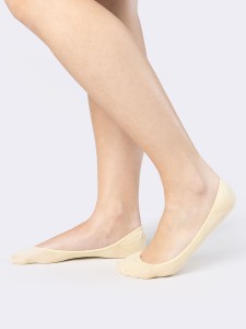 Damen Socken aus Mikrofaser mit rutschfester Ferse - Ballerina-Muster
