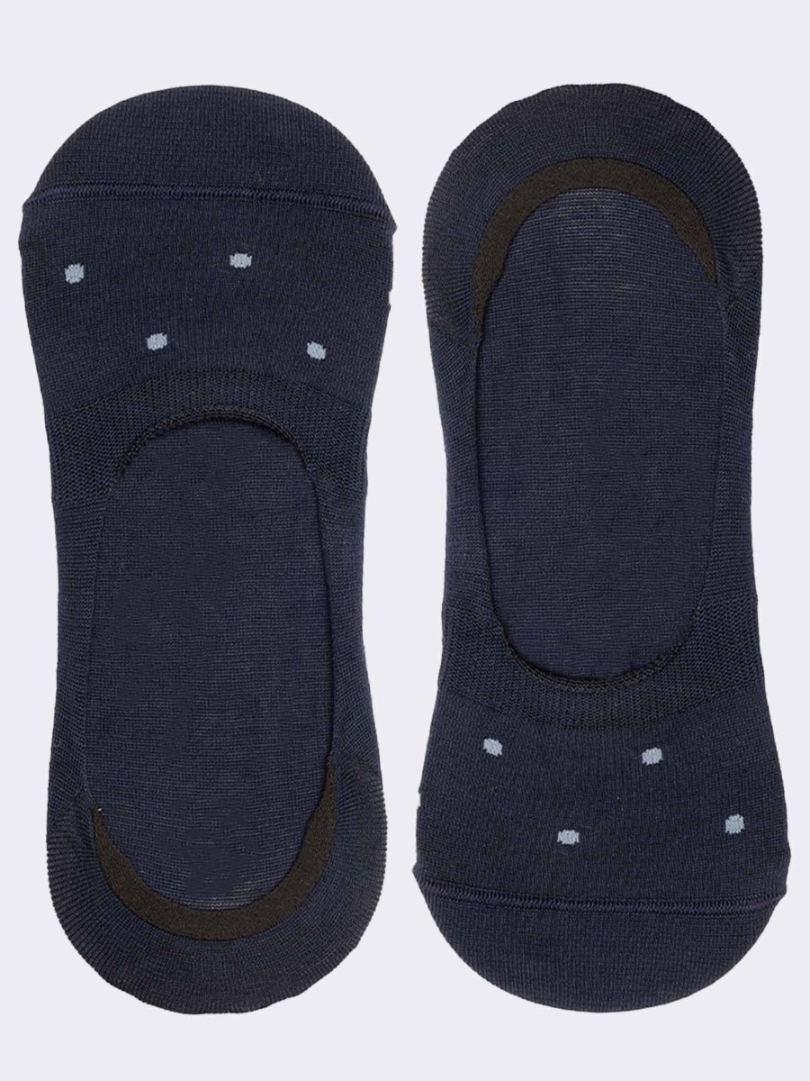 Männer Sneaker-Socken mit Punktmuster aus frischer Baumwolle - Made in Italy