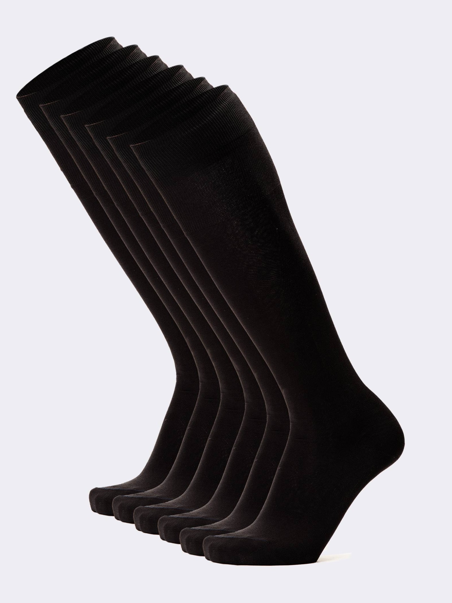 Six pairs of men's long socks in Filo di Scozia Cotton - Classic Colors