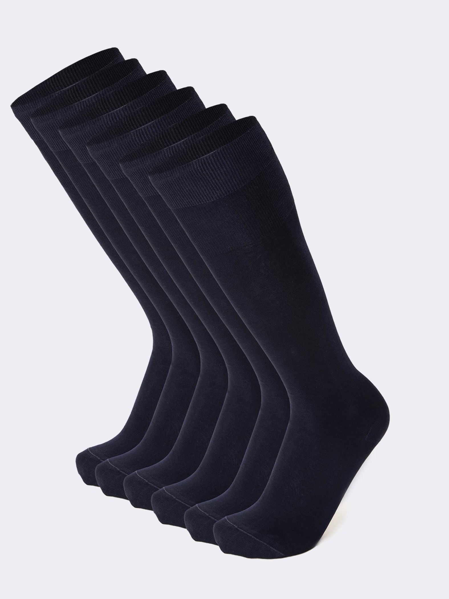 6 paia calze lunghe Uomo in Cotone Filo di Scozia - Colori Classici