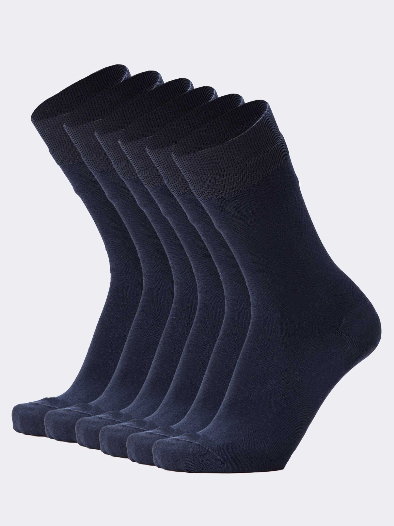 6 paia calze corte Uomo in Cotone Filo di Scozia - Colori Classici