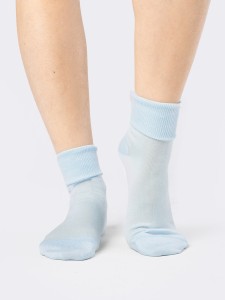 Women's Short Socks in Cool Cotton with Turn-ups